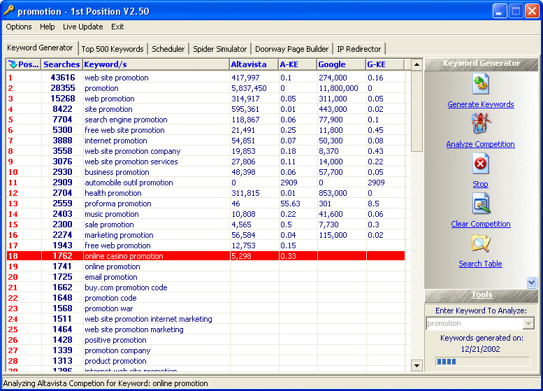 1st Position Screenshot